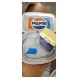 Pepsi cola, radio , platter ,tray