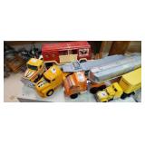 Assortment of semi trucks