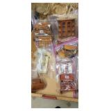miniature doll wood furniture, wicker set