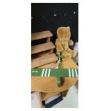 wood plane, bear, small shelf