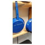 Blue Enamelware pans