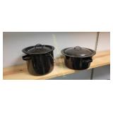 Black enamelware  pans