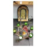 Candle Holders and Cork Decor Plaque