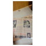 vintage newspapers, music books