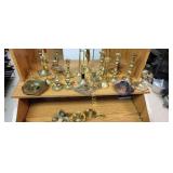 Assorted Brass Candle Holders