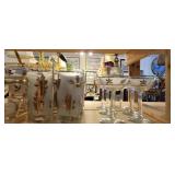 Silver Leaf Tea Glasses in Holders,