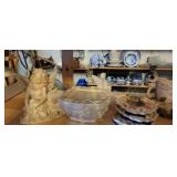 Assortment of Glassware and Figures