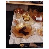 Assortment of carnival glass
