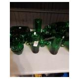 Green Vintage Glassware