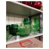 Green Vintage Glassware