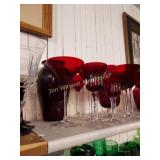 red ruby glassware