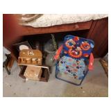 Light Fixture, Small Chair,