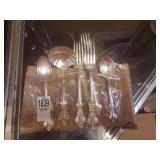 Serving set silver inlaid plated