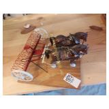 2 Horse pulling Hay Rack