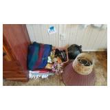 BLANKETS, LAMO SHADES, VINTAGE BOWLING BALL