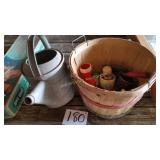 WATERING CAN AND BASKET