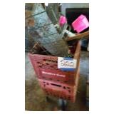 MILK CRATES, WIRE, MISC