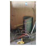 ELECTRIC CHAIN SAW, SAWS, WIRES, PEG BOARD WALL