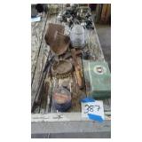 COAL SHOVELS, LIGHT COVER, ASH TRAY/PIPE HOLDER