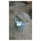 METAL TRASH CAN AND SIGN