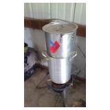 2 STAINLESS POTS AND A BURNER