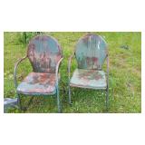 2 METAL LAWN CHAIRS