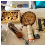 Bud and Hamms Can, Deer Plaque, Deco Box