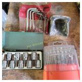 Socket Set, Drill Bits (missing couple) Allen