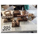 7 Wood Pipe Holders