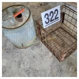 Metal Milk Crate, Metal Can