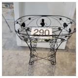Black Ivy Leaf Metal Planter about 28"