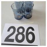 Vintage set of 4 MCM Libbey Bolero Dusky Blue