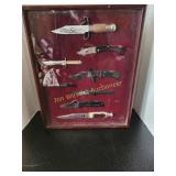 Knives in  Display case