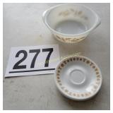 Vintage Golden Wheat Milk Glass Ovenware, Correll