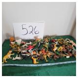 Assortment of all kinds of plastic Animals