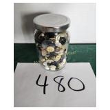 Vintage Buttons in Jar