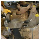 17" Western Saddle, Tags, And Saddle Holder