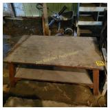 Red Wood Patio Table