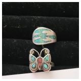 2 Turquoise Rings