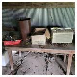 Wood Table and Contents