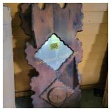 Orinated Wood Mirror  Clock