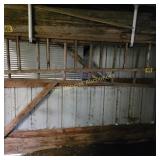Wood Ladder Hanging in Barn
