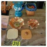 Vintage Carnival Bowls, Basket,