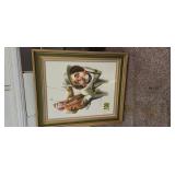 Signed S. Wilder  Clown Painting