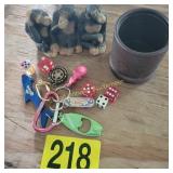Key Chains, Dice and the Famous Monkeys