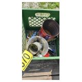 Milk crate and contents