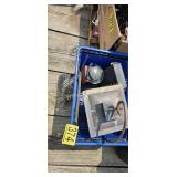 Blue Milk Crate and contents