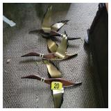 Metal/Wood Trio Geese Wall Decor