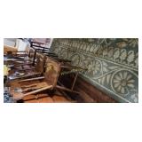 Vintage   Folk Art Chairs Stenciled