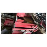 Red Roll Around Cart and Jumper Cables